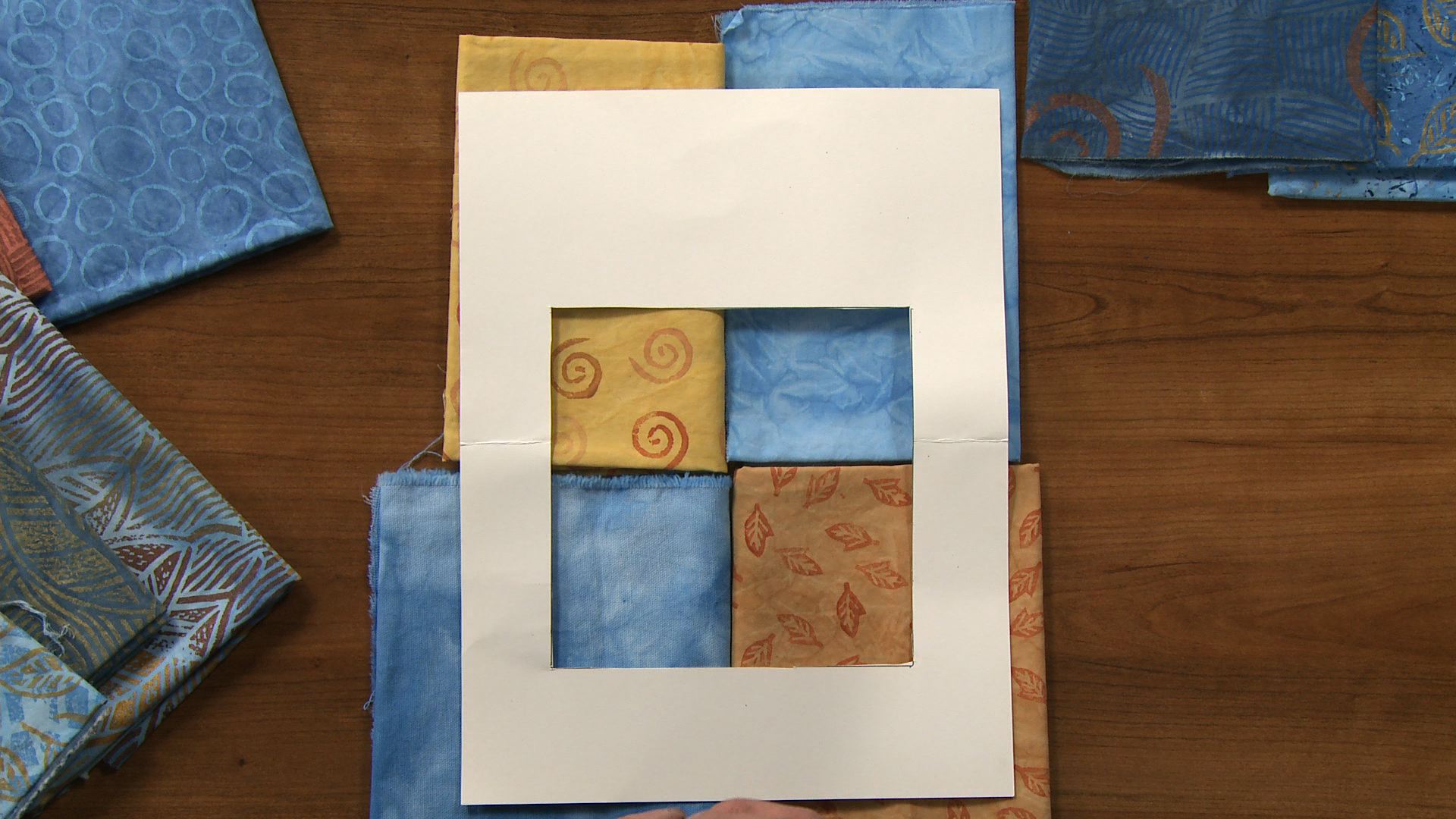 Use a Window to Audition Quilt Fabrics