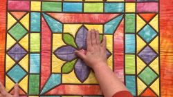 Stained glass inspired quilt