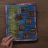 Fabric painting with handmade stamps