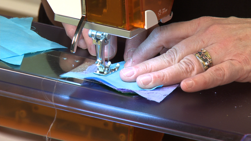 Sewing with a sewing machine
