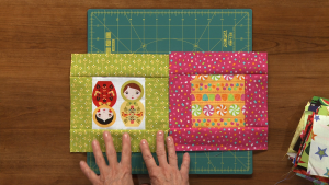 Two bordered quilt squares