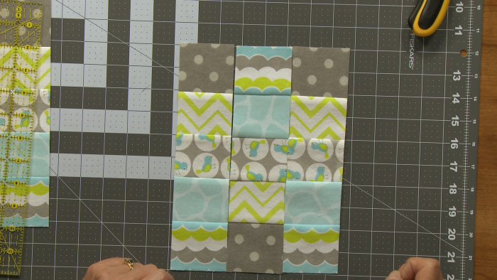 Piecing together fabric