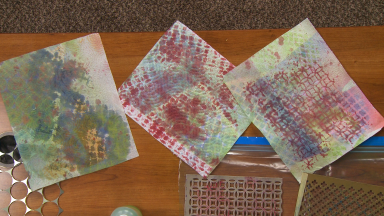 Colorful paper towel quilt