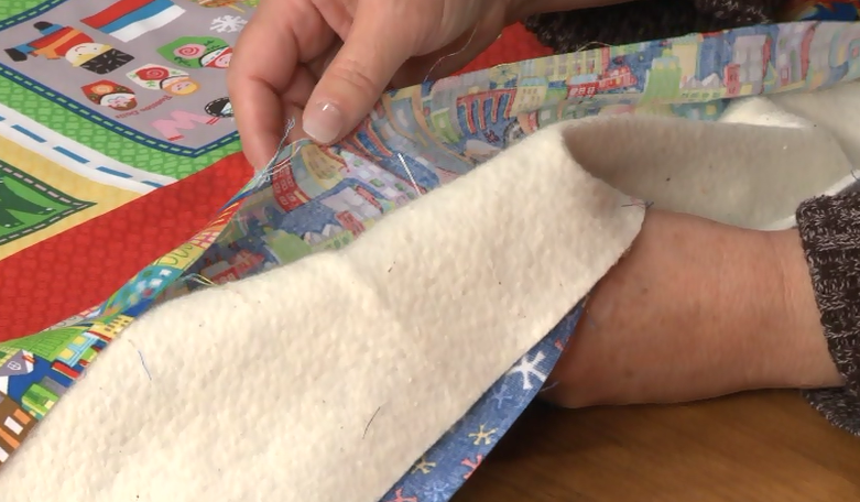 Adding backing to a quilt