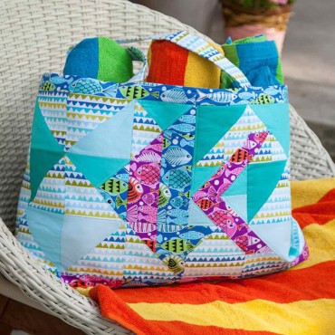 Quilted beach bag