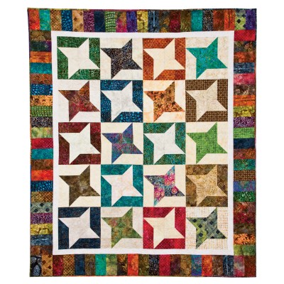 Colorful twirling quilts pattern