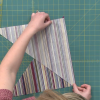 Striped fabric triangles