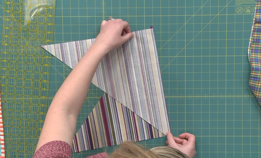 Striped fabric triangles