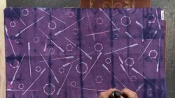Purple design fabric