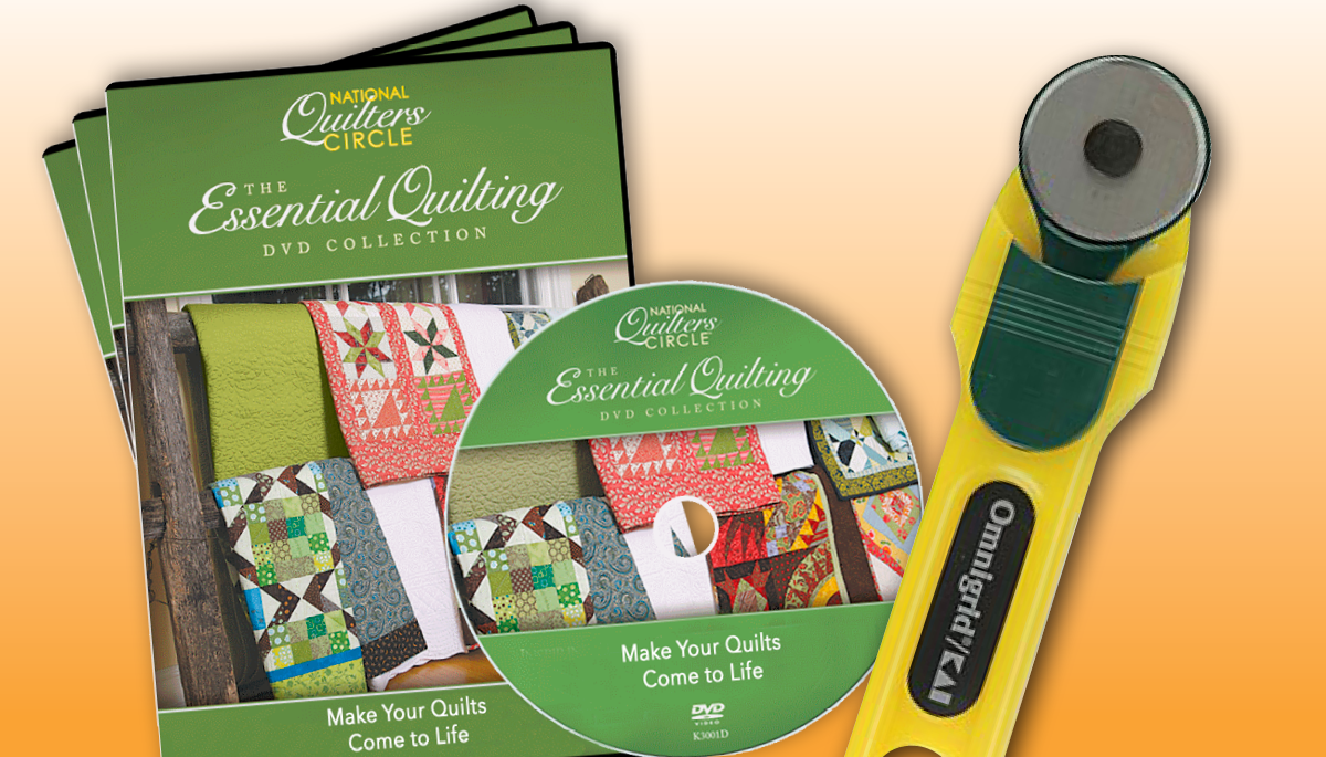 Essential Quilting DVD and rotary cutter