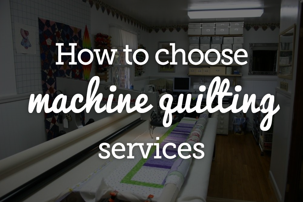 Choosing machine quilt services text
