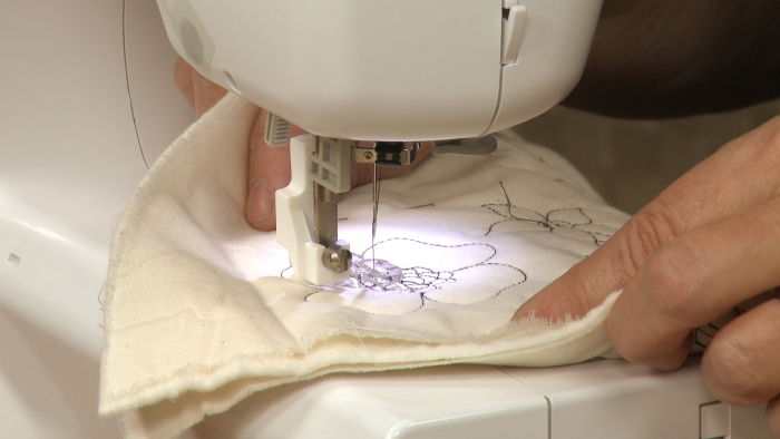Sewing a flower
