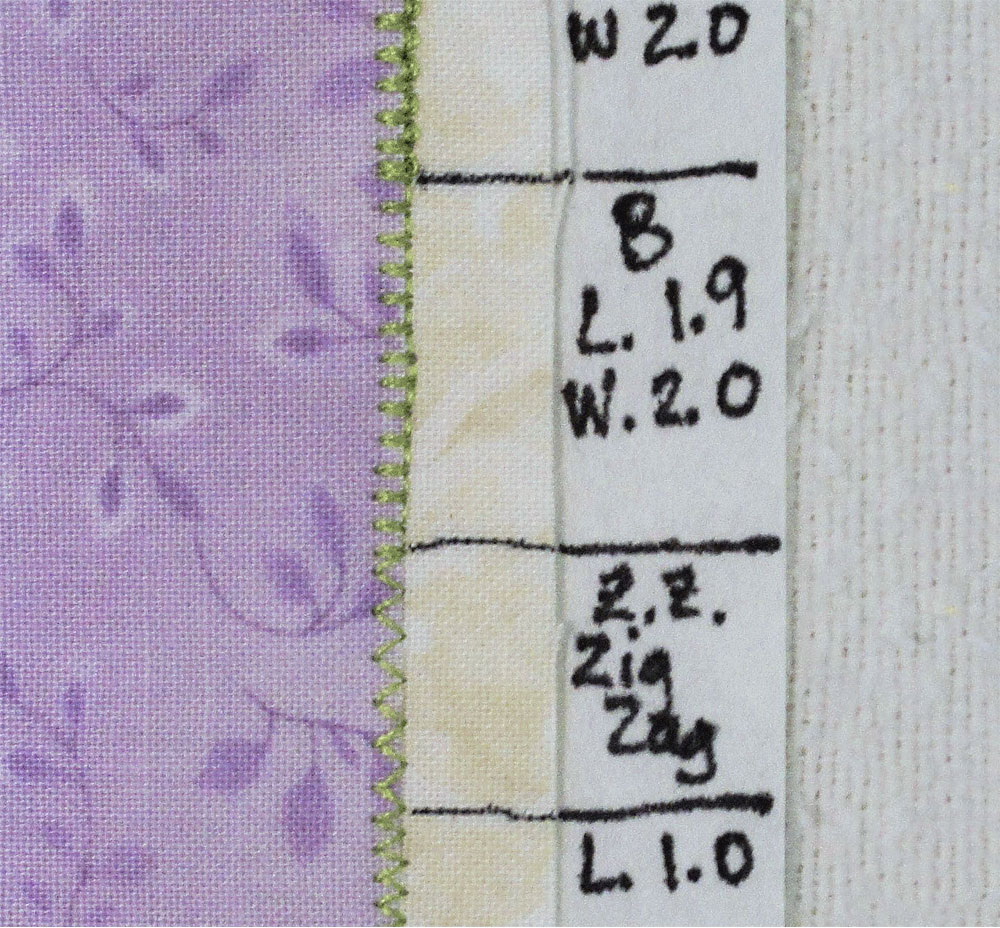 Stitch types labeled