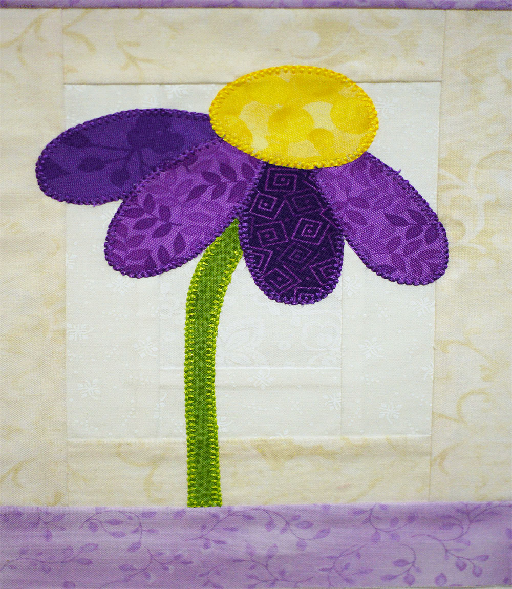 Stitched purple coneflower