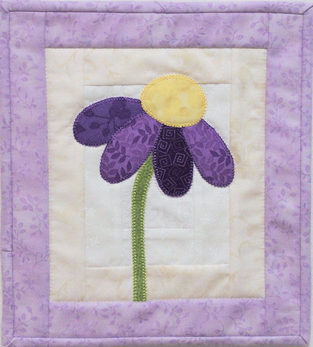 Completed purple coneflower