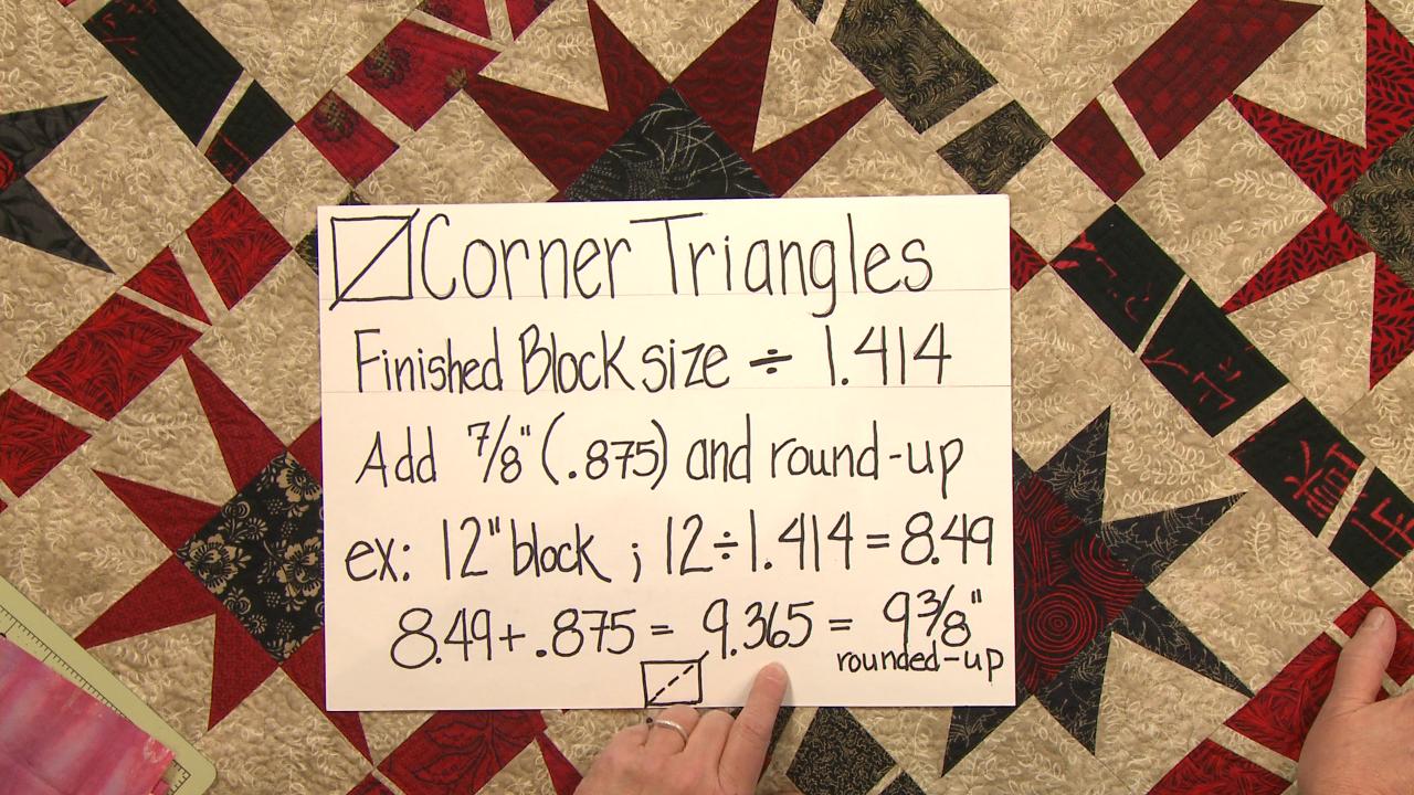 Corner triangles dimensions