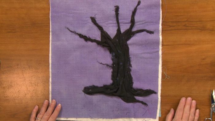 Dark fabric tree