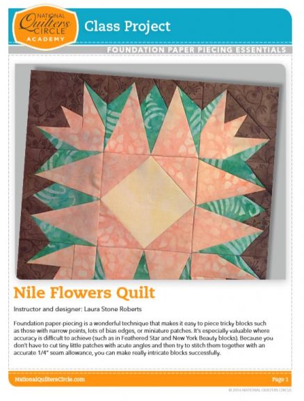 Nile Flowers Quilt Project