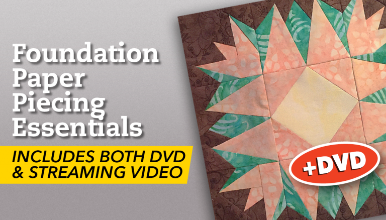 Foundation Paper Piecing Class + DVD, Foundation Paper & Book
