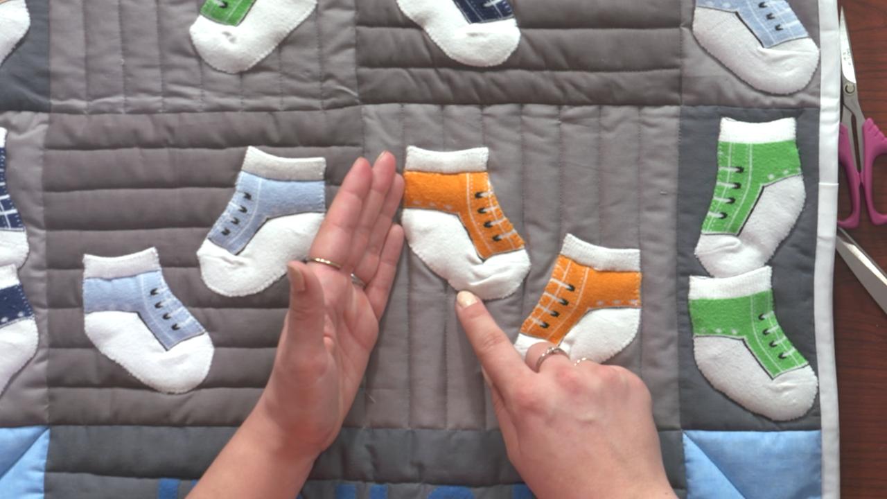 Baby sock quilt