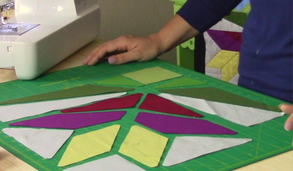 Piecing Corner Blocks with Templates