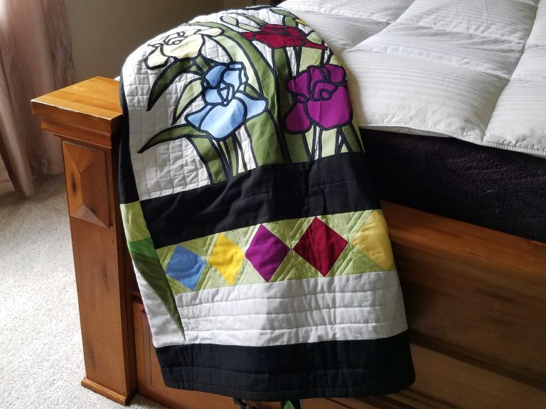 Stained Glass Iris Quilt