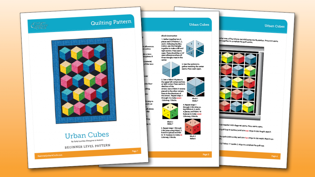 Urban Cubes Quilting Pattern