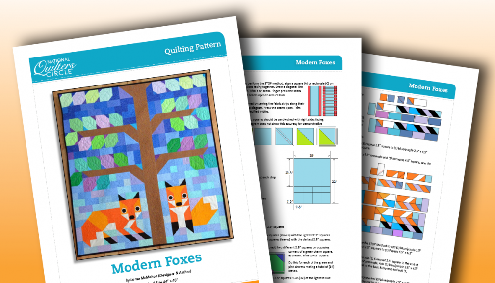 Modern Foxes Quilting Pattern