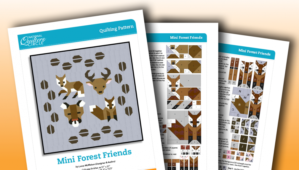 Mini Forest Friends Quilting Pattern