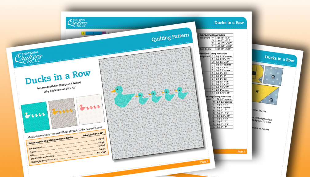 Ducks in a Row Quilting Pattern