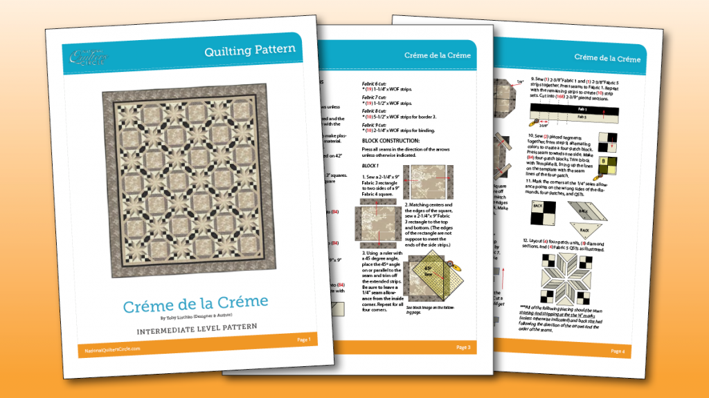 Creme de la Creem Quilting Pattern
