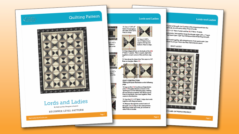 Lords and Ladies Quilting Pattern