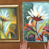 Flower quilt and matching painting