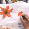 Painting a flower