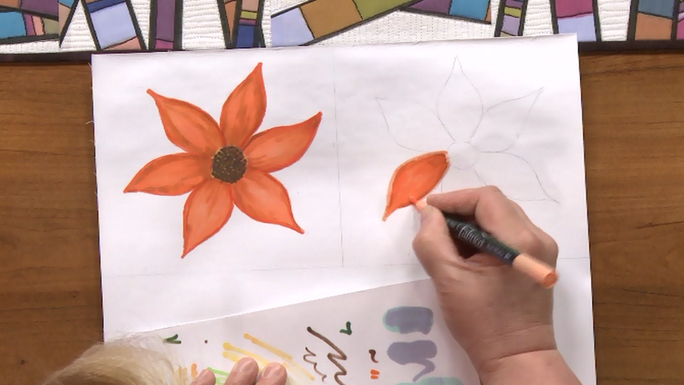 Painting a flower