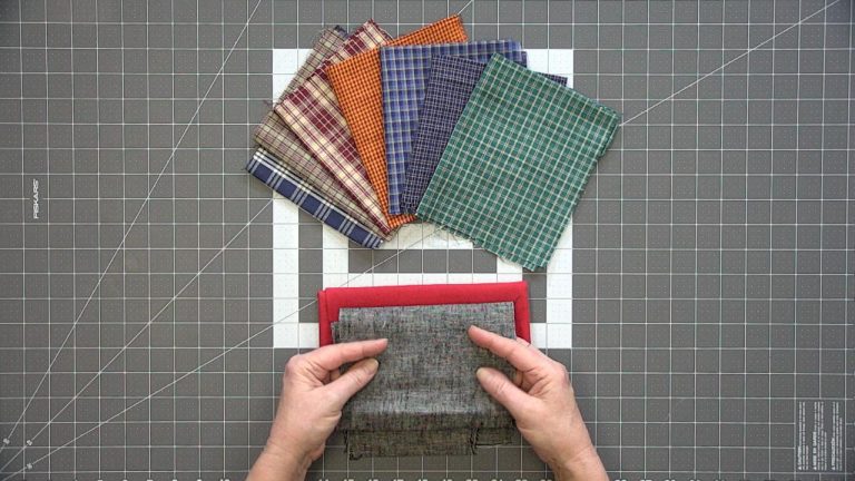 Different fabric squares