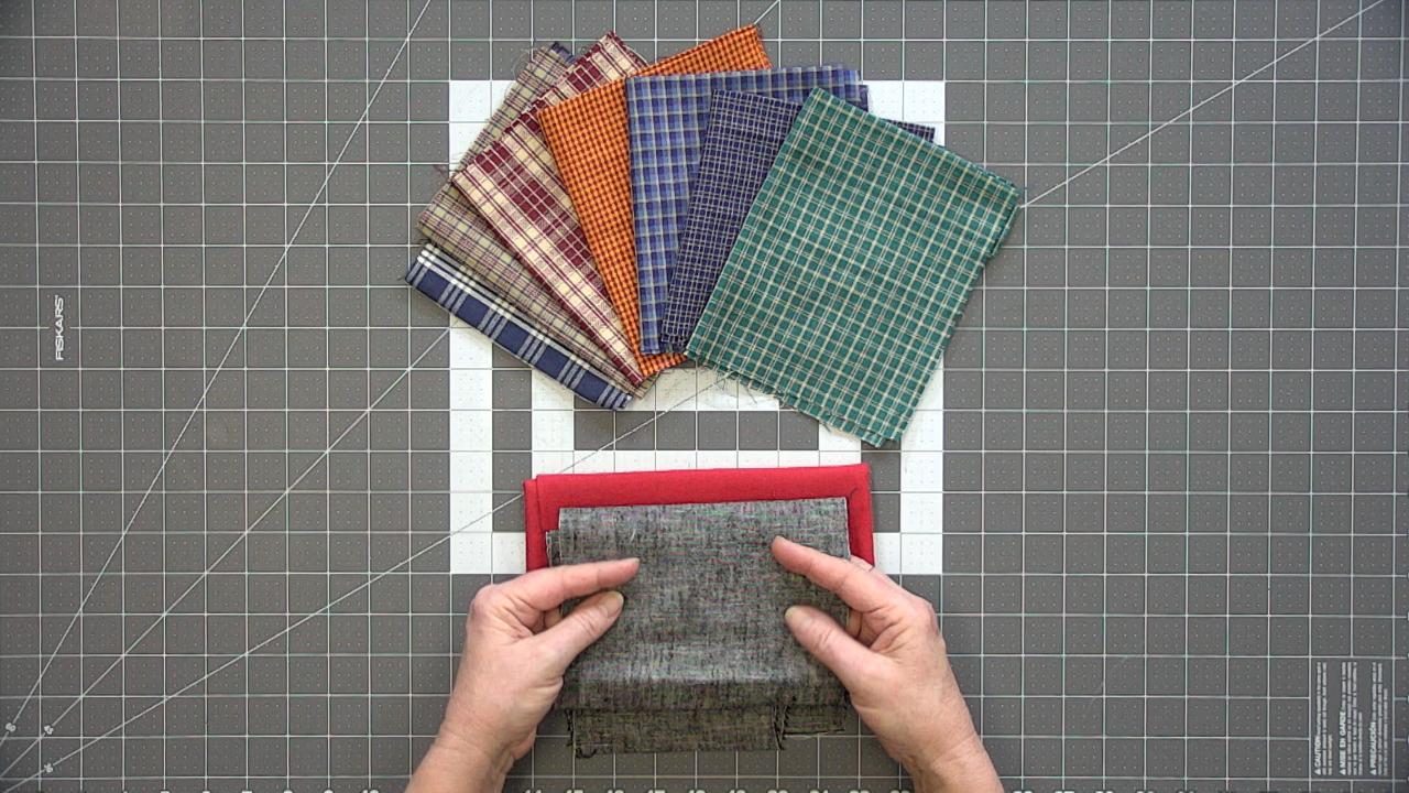 Different fabric squares
