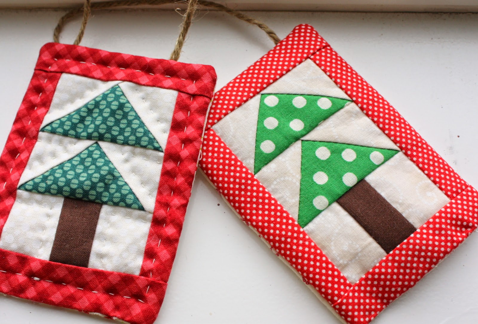 Christmas tree quilt ornament