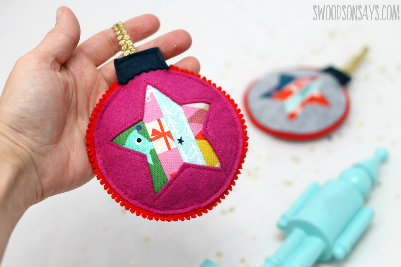 Handmade quilted Christmas ornaments
