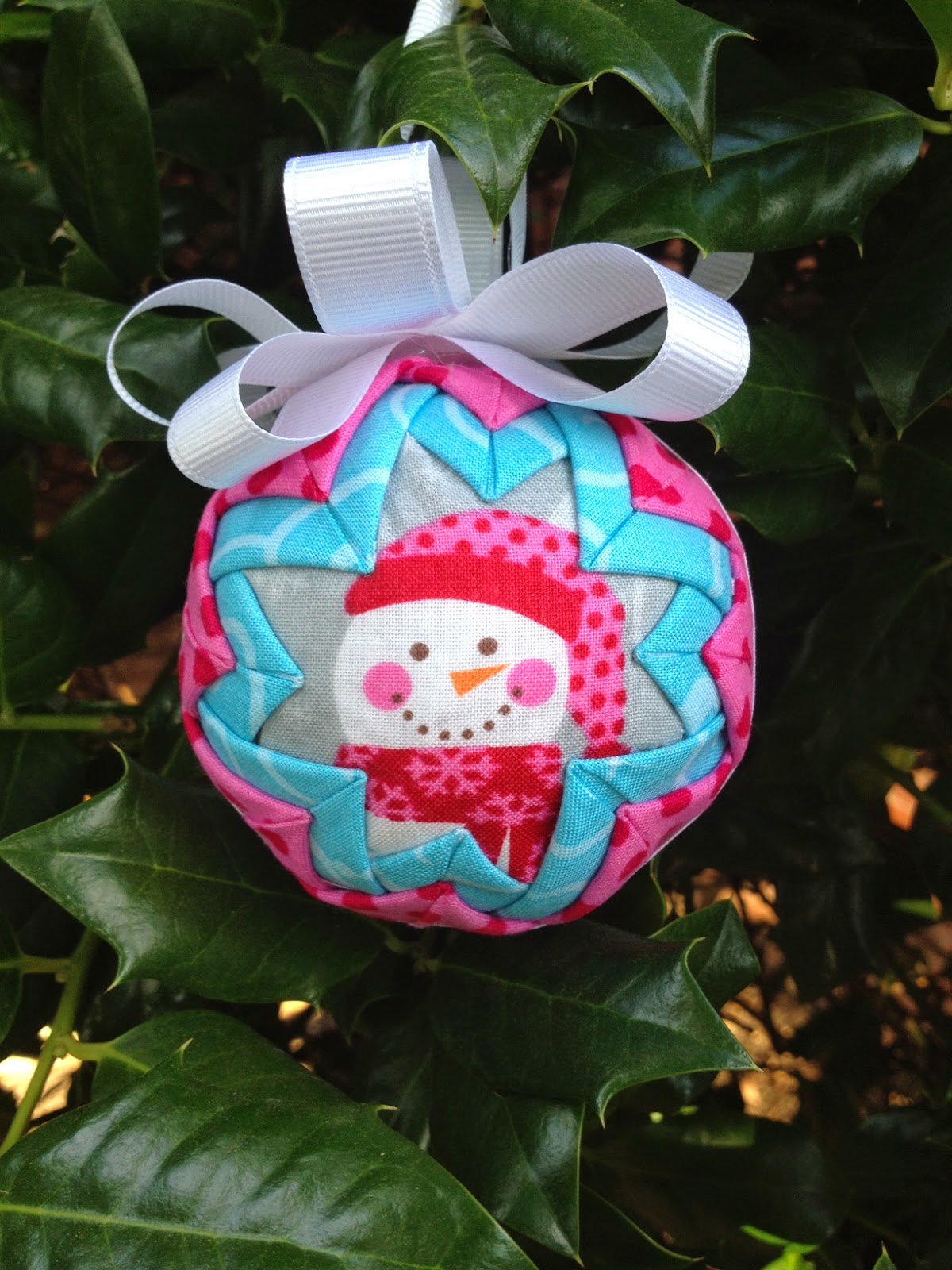 Quilted snowman ornaments