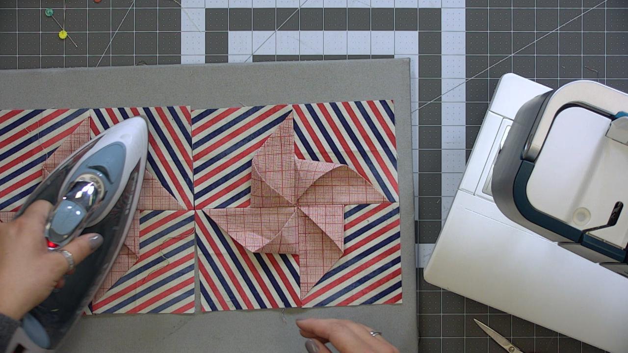 3D Pinwheel quilt block