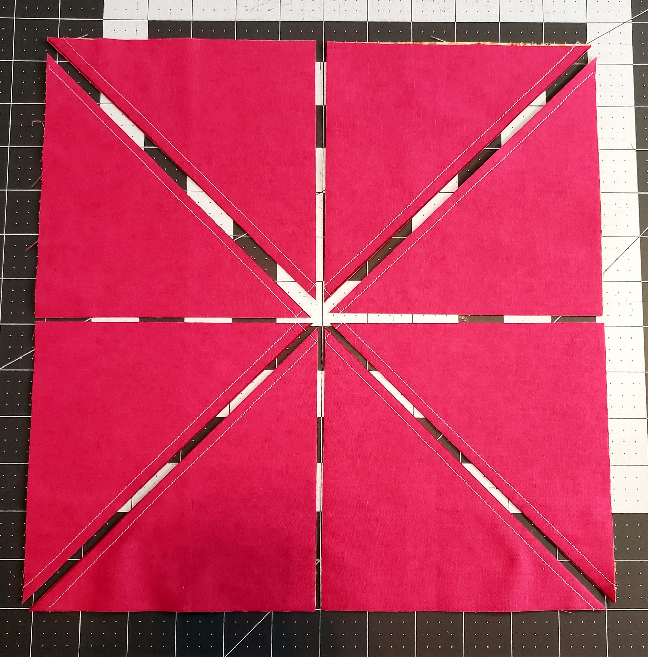 eight piece half square triangles