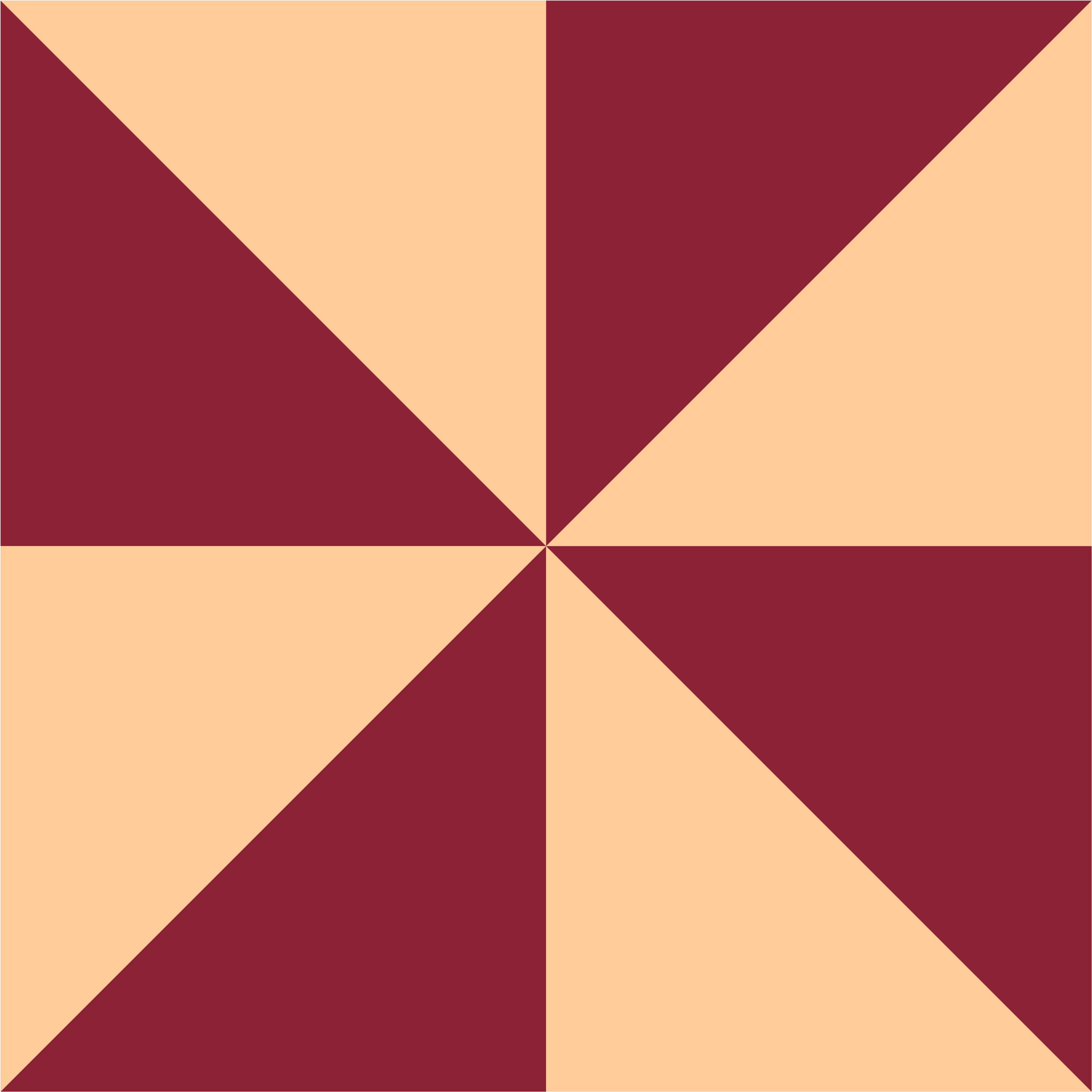 8 half square triangles in a pinwheel shape