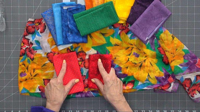 Matching fabric to colorful flower fabric