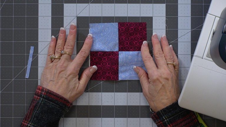 image of a four patch quilt block