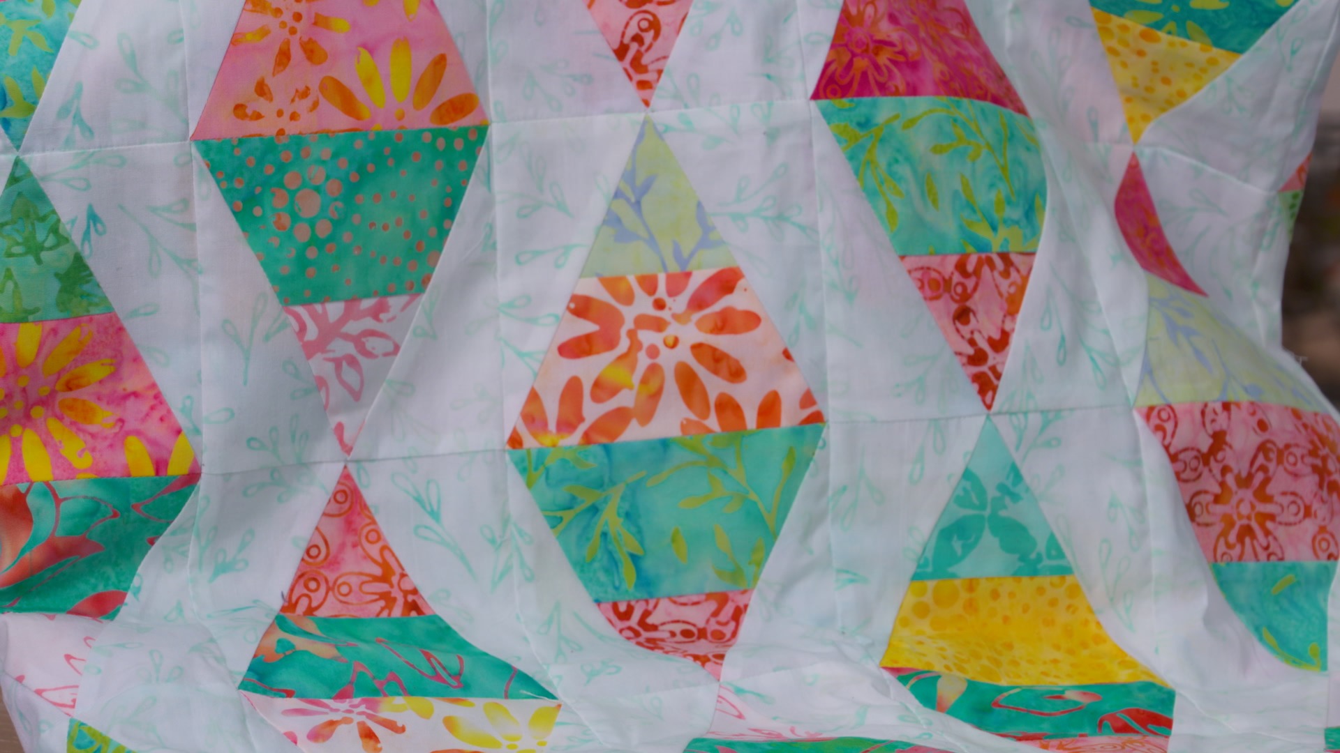 Colorful diamond quilt