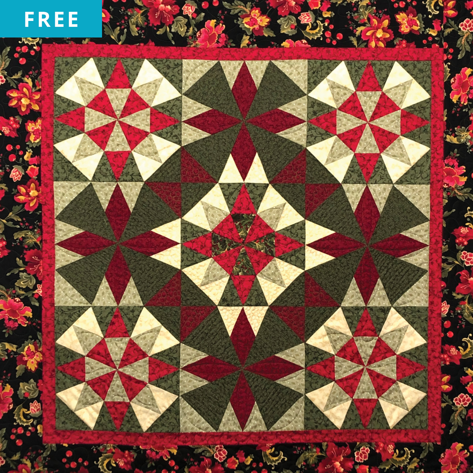 Free Quilt Pattern - Christmas Gathering Wall Hanging