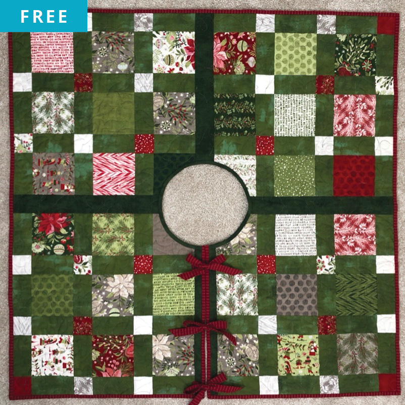 Free Quilt Pattern - Christmas Charm Tree Skirt 