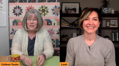 Screenshot of two women talking on web cams