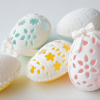 Eggs with cutout patterns